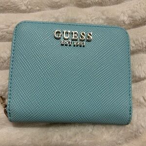 GUESS Sky Blue Textured Wallet